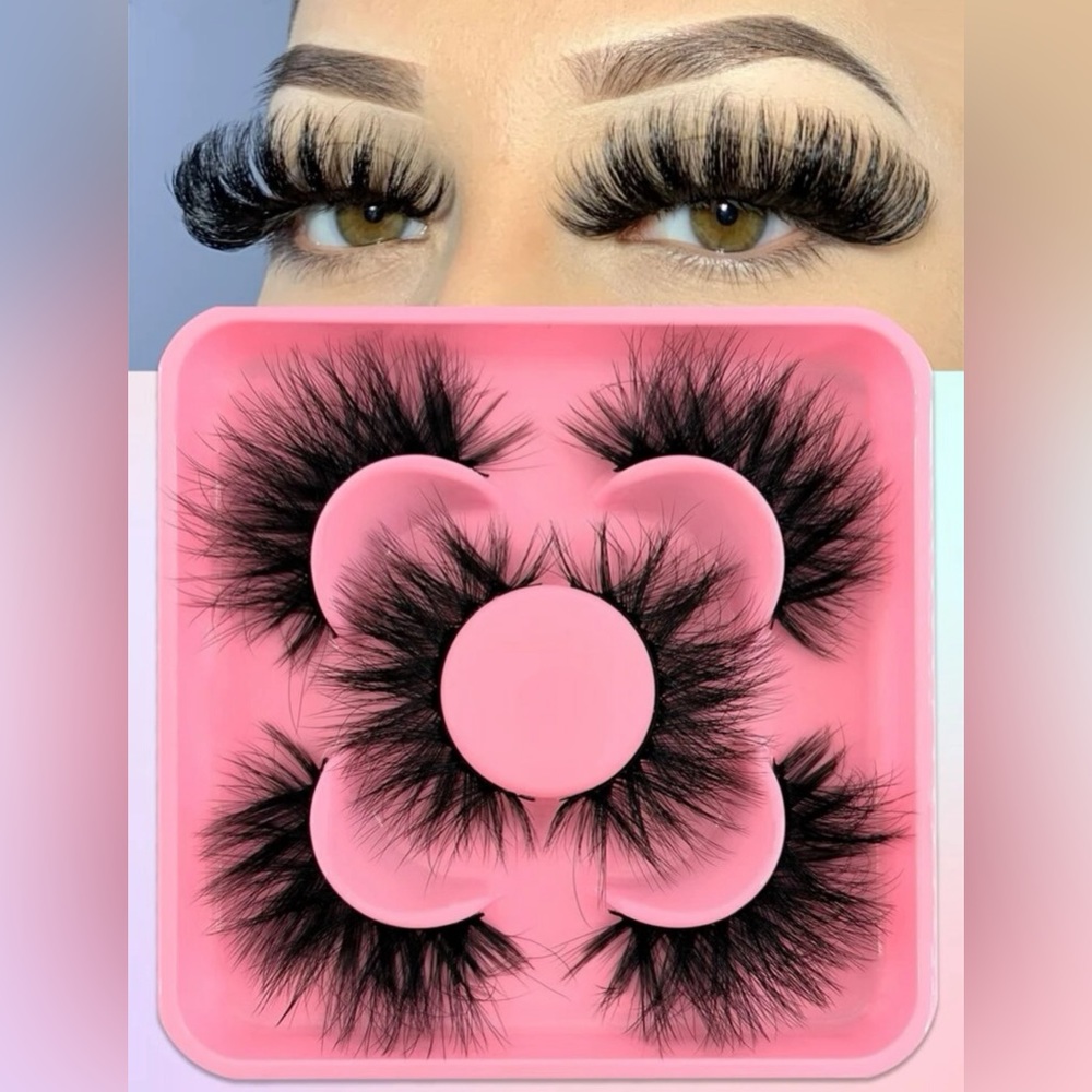 3 pairs Full False Lashes Cat Eye Look 20mm Volumized Eyelashes